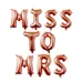 "Miss to Mrs" Letter Balloon