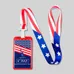 Custom US Flag Lanyard with Aluminium Holders