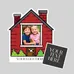 House Picture Frame Magnet - Rect Punch Out