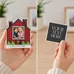 House Picture Frame Magnet - Rect Punch Out