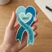 Ribbon Heart Car Sign Magnet