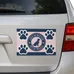 2 in1 Circle Car Magnet with 4 Paw Prints