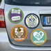 Car Sign Circle Magnet 3-3/4 Diameter