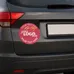 Car Sign Circle Magnet 5 in diam