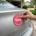 Car Sign Circle Magnet 5 in diam