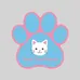 Paw Print Car Magnet 5.75 x 5.75
