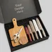 Charcuterie Board Gift Set – 4-Piece Knife & Coaster Set