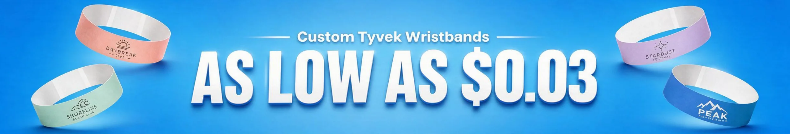 Custom Tyvek Wristbands