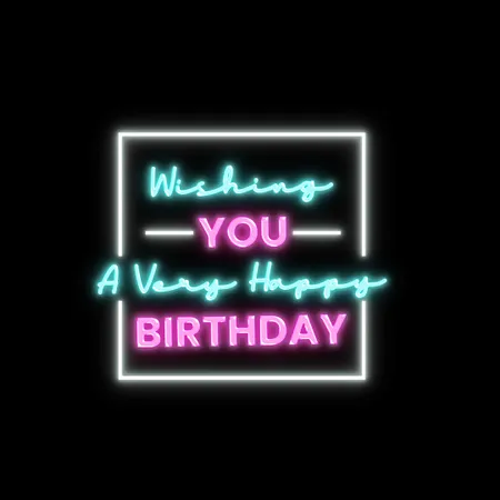 Custom Wishing You a Very Happy Birthday Neon Signs