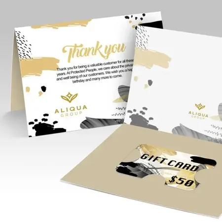 Custom Cards with Gift Card Holder (Slits) Greeting Cards