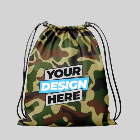 Camouflage Nylon Drawstring Bags