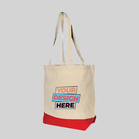 Bottom Gusset Color Cotton Tote Bags