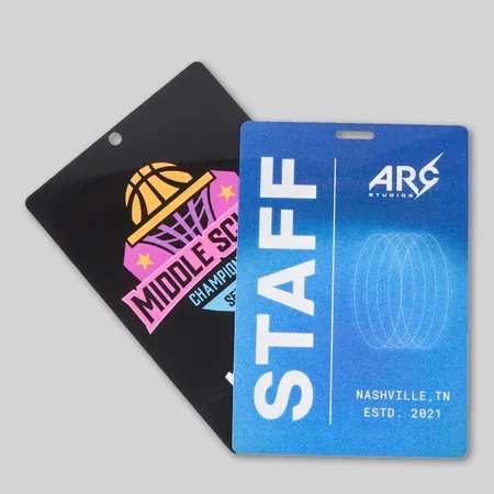 Custom Vertical Printed ID Name Badges