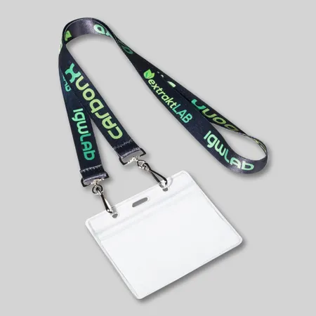 Custom Dye Sublimated Open Ended Lanyard with Badge Holders