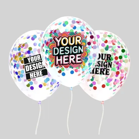 12" Confetti Latex Balloon