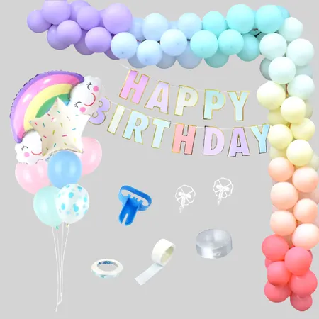 Rainbow Theme Birthday Kit