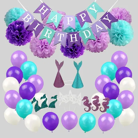 Mermaid Theme Birthday Kit
