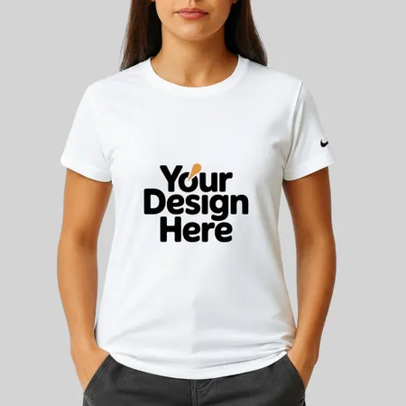 Nike Ladies Core Cotton Scoop Neck T-Shirt