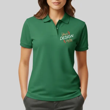 Unisex Midweight Double Pique Polo