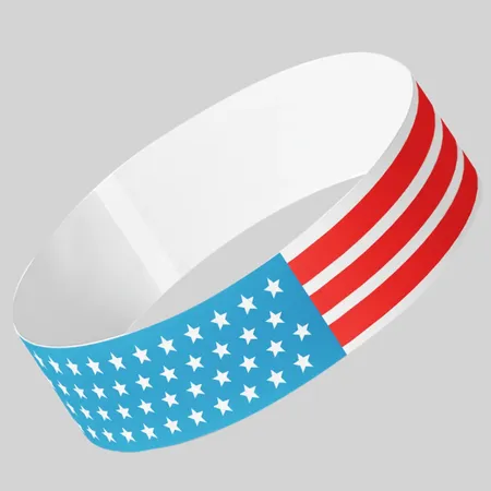 US Flag Tyvek® Wristbands