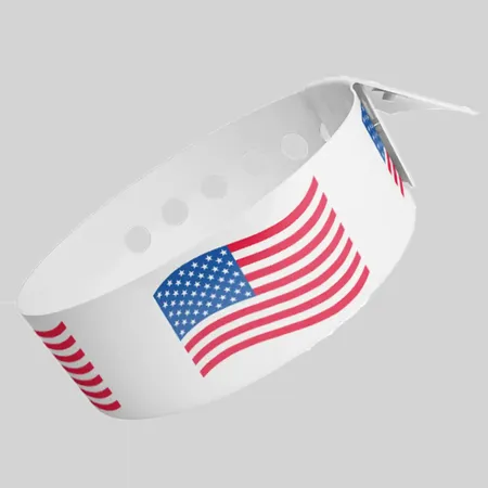 Wavy Flag Vinyl Wristbands