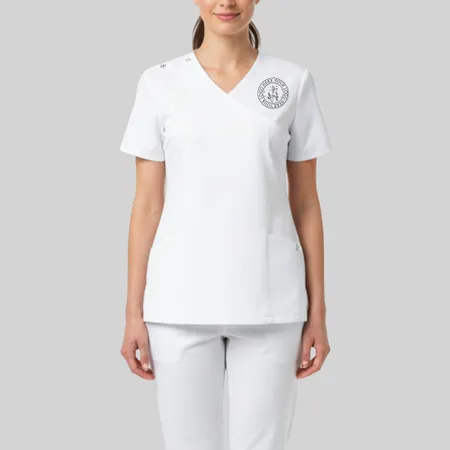 Economy Womens Mock Wrap Scrub Set