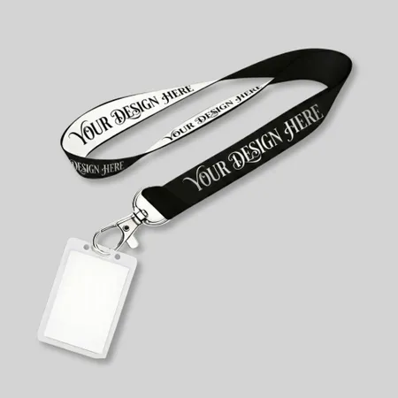 Custom Woven Lanyard With Badge Holders