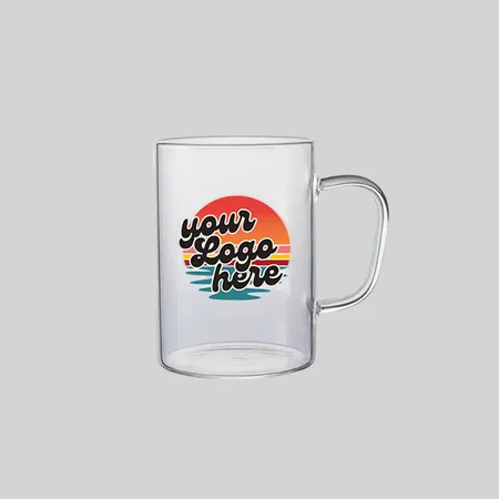 14 oz Transparent Glass Cup