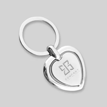 Spinning Heart Metal Keychains
