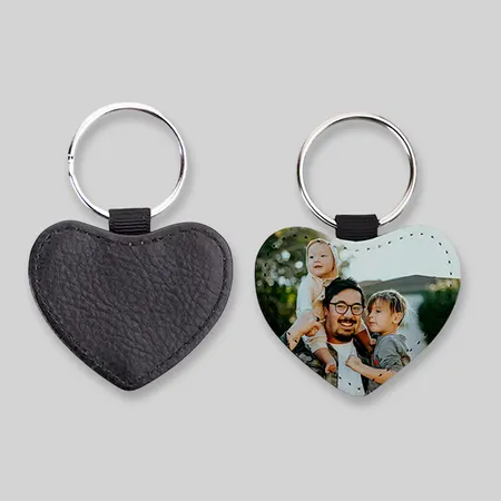 Heart Leather Keychains