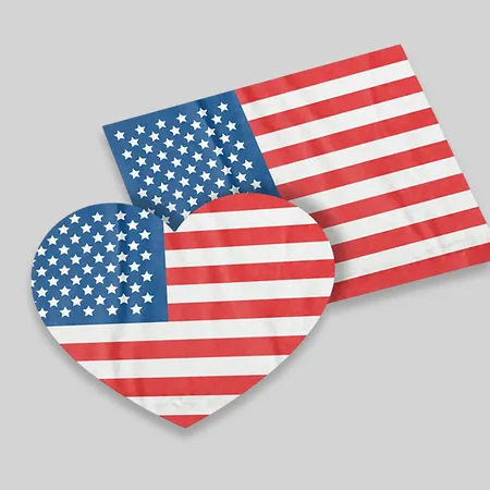 USA Flag Temporary Tattoos