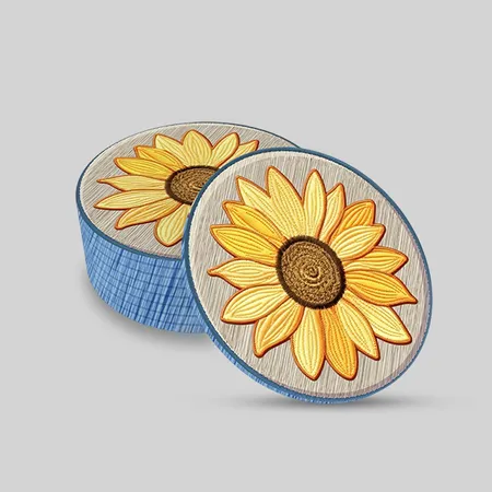 Custom Cotton & Linen Embroidered Coasters