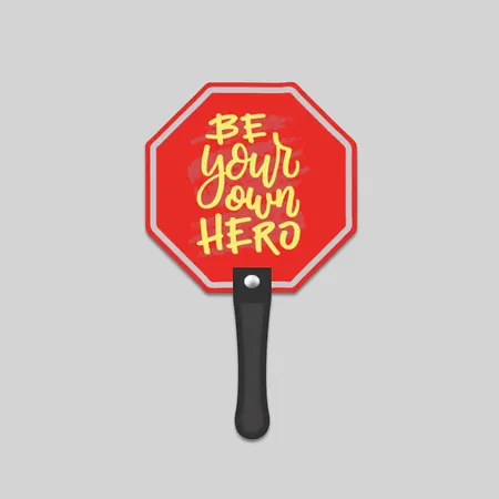 Stop Sign Hand Fan
