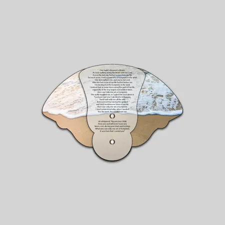 Foot Prints Inspirational Expandable Hand Fan