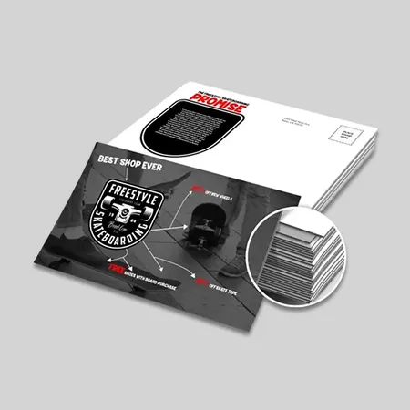 Custom Black Edge Postcards