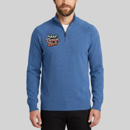 Brooks Brothers Cotton Stretch 1/4-Zip Sweater