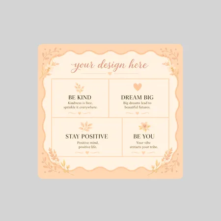 Picture Frame w/ 4 Message Magnets