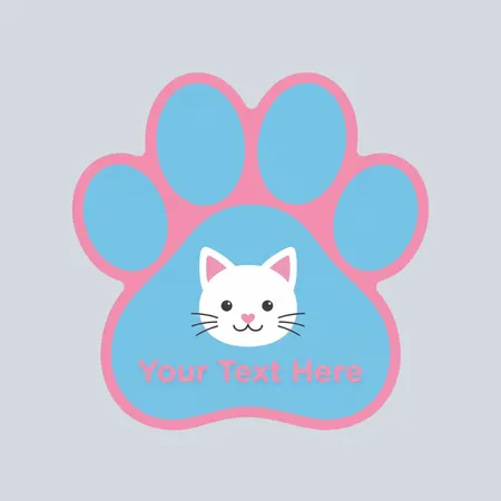 Paw Print Car Magnet 5.75 x 5.75