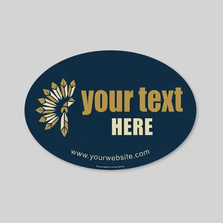 Small Oval Car Sign Magnet