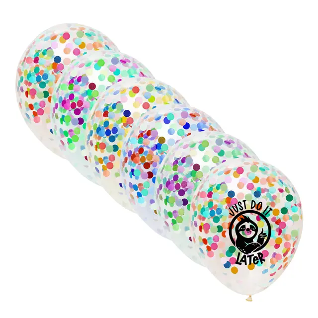 12" Confetti Latex Balloons view 6