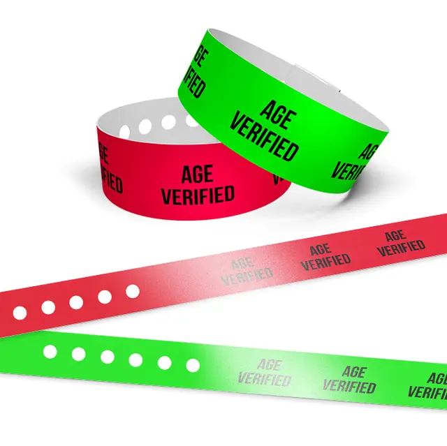 Wavy Flag Vinyl Wristbands view 5