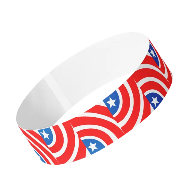 US Flag Tyvek® Wristbands view 3