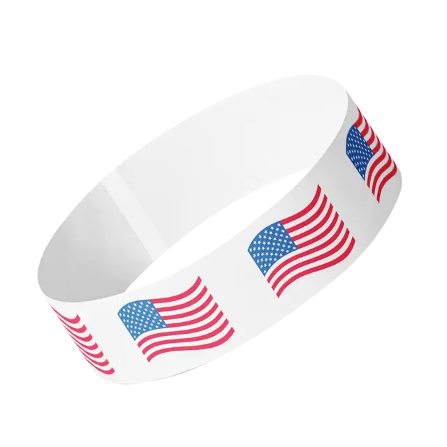 US Flag Tyvek® Wristbands view 2
