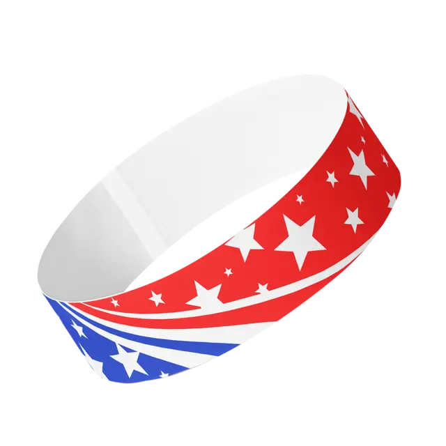 US Flag Tyvek® Wristbands view 4