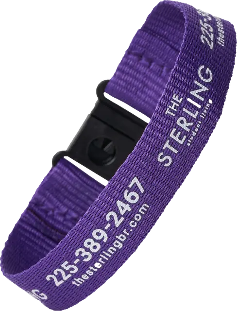 Custom Polyester Wristband With Safety Breakaways view 2