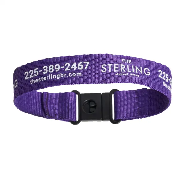 Custom Polyester Wristband With Safety Breakaways view 3