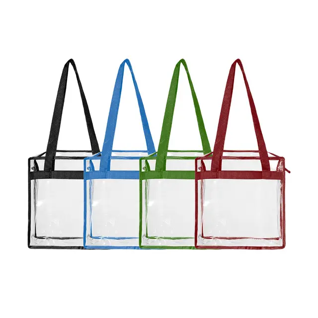 Clear Tote Bags With Zipper view 2