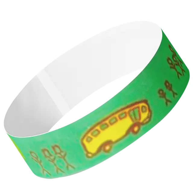 School Bus Tyvek® Wristbands view 7