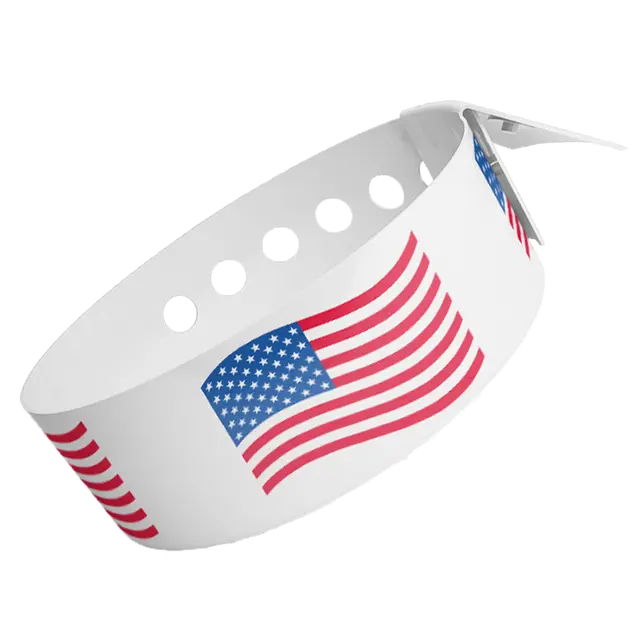 Wavy Flag Vinyl Wristbands view 8