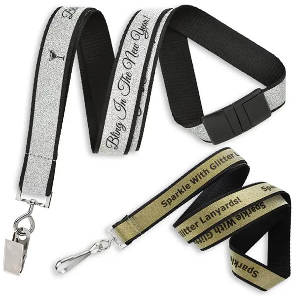 Custom Glitter Lanyards view 2